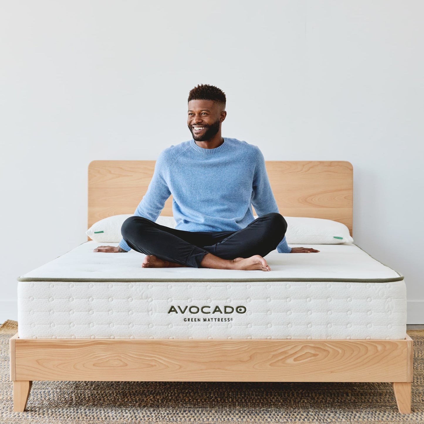 City Bed Frame: Our Essential Platform Bed (Blonde color with Headboard)