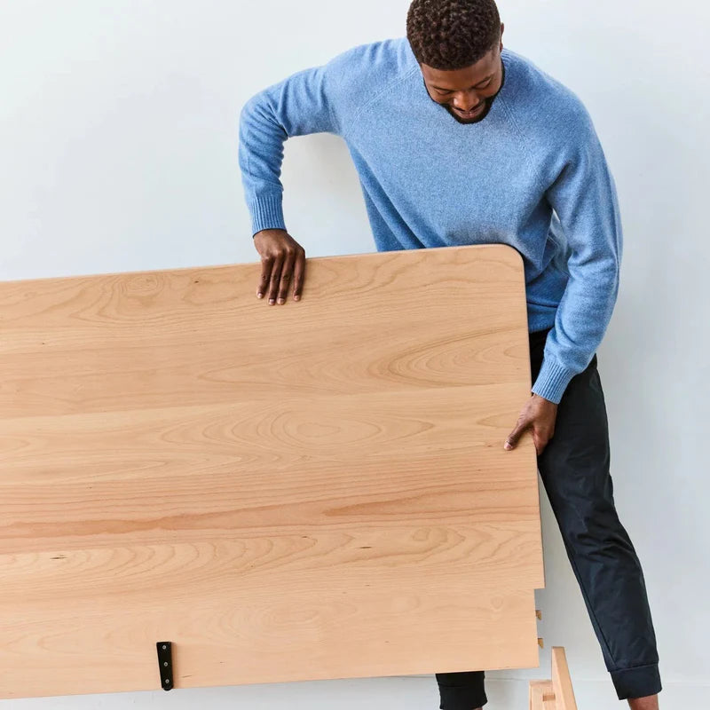 City Bed Frame: Our Essential Platform Bed (Blonde color with Headboard)