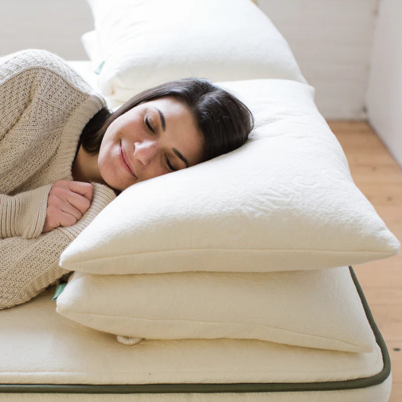 Avocado Green Pillow: Adjustable Organic Bed Pillow