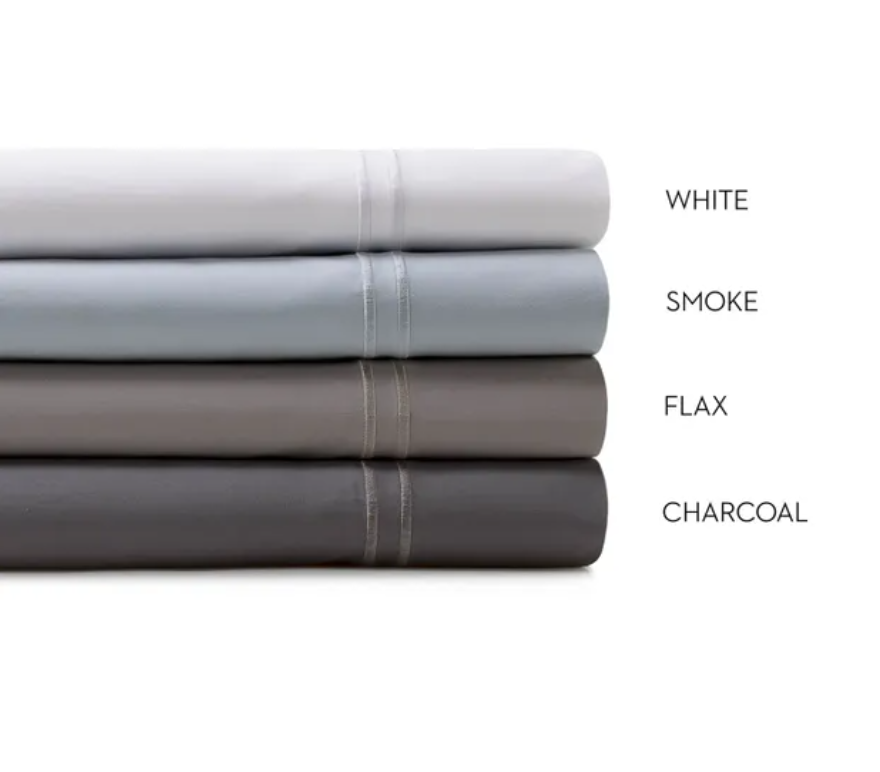 Malouf Supima Cotton Smoke Queen Pillowcase Pack