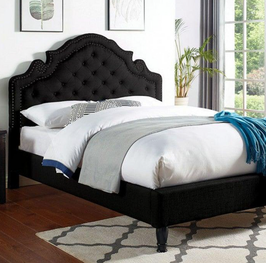 Furniture of America Aubree King Bed black- Floor Model