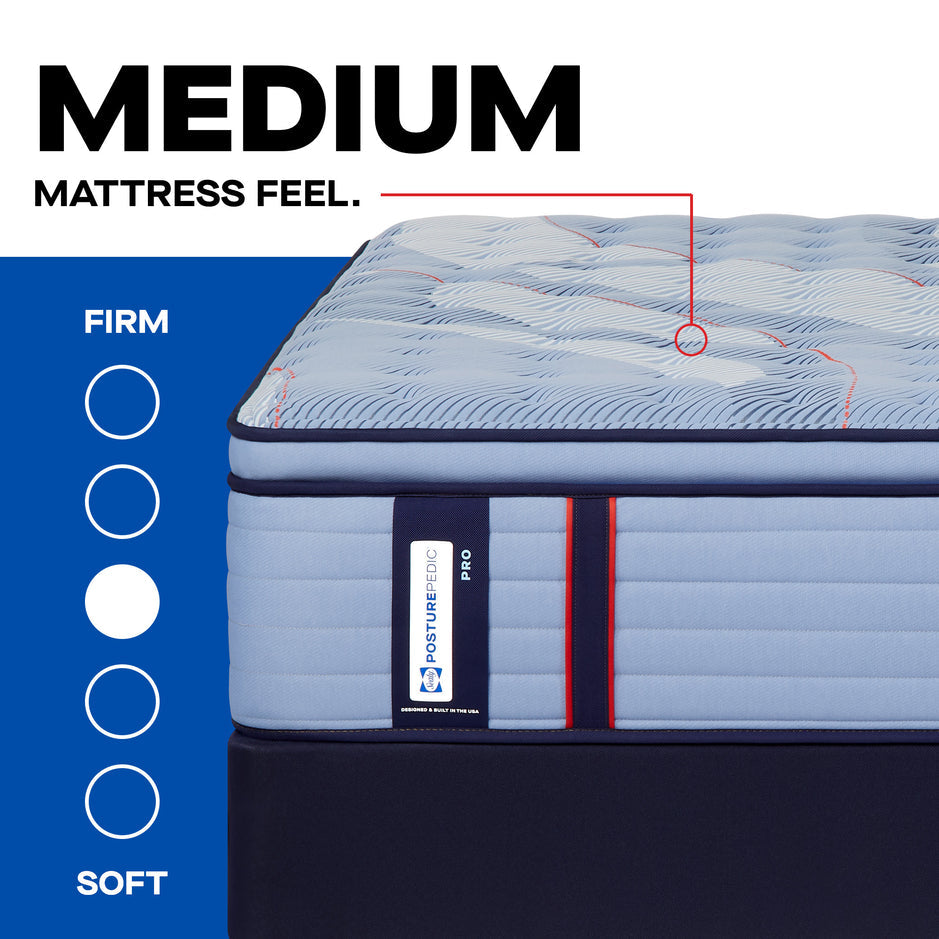 Sealy Posturepedic Plus Dupont II Medium Euro Pillowtop Mattress