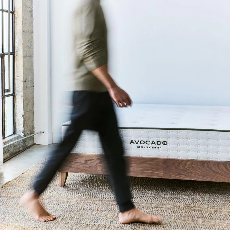 City Bed Frame: Our Essential Platform Bed (Walnut color with Headboard)