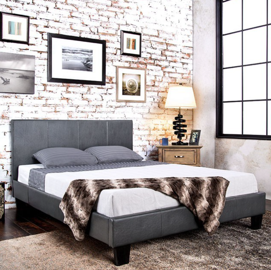 Furniture of America Winn Park Leatherette Queen Bed- Floor Model