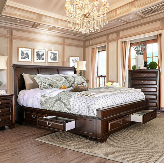 Furniture of America Brandt King bed w/ drawers- Floor Model